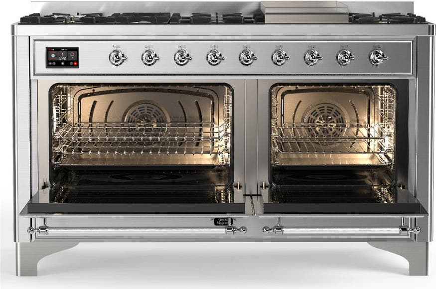 Ilve UM60FQNR3SSCLP Stainless Steel With Chrome Trim, Liquid Propane