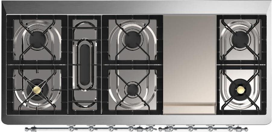 Ilve UM60FQNR3SSC Stainless Steel With Chrome Trim, Natural Gas