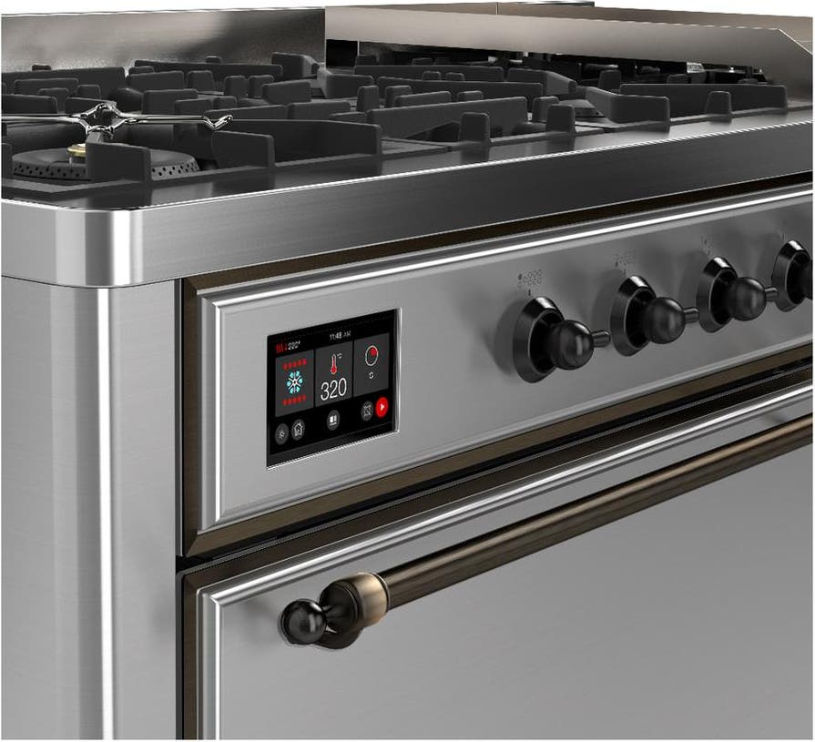 Ilve UM60FQNR3SSBLP Stainless Steel With Burnished Trim, Liquid Propan...