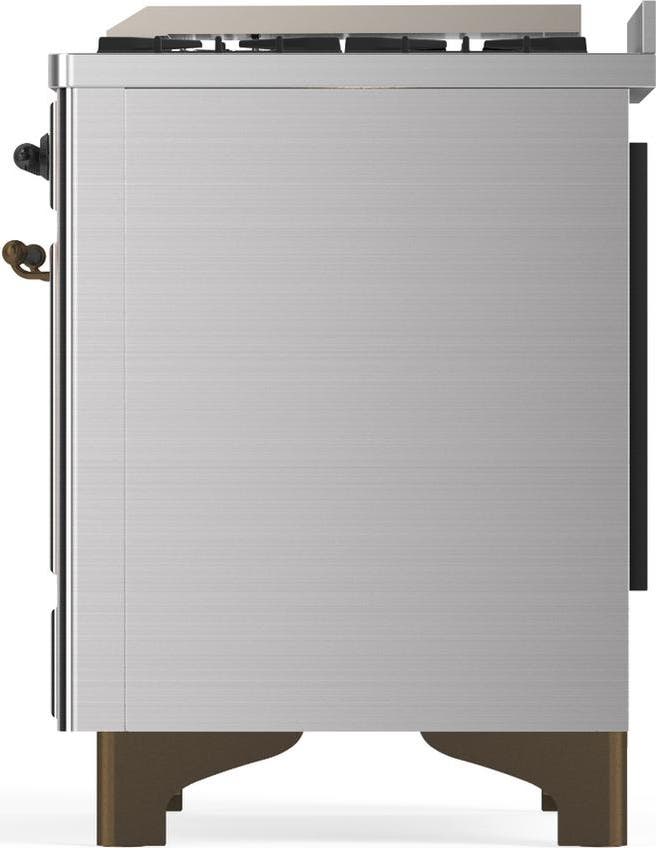 Ilve UM60FQNR3SSB Stainless Steel With Burnished Trim, Natural Gas
