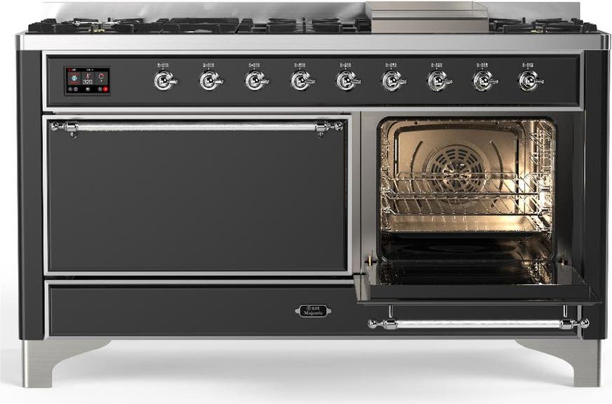 Ilve UM60FQNR3MGCLP Matte Graphite With Chrome Trim, Liquid Propane