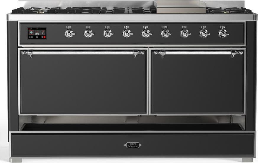 Ilve UM60FQNR3MGC Matte Graphite With Chrome Trim, Natural Gas