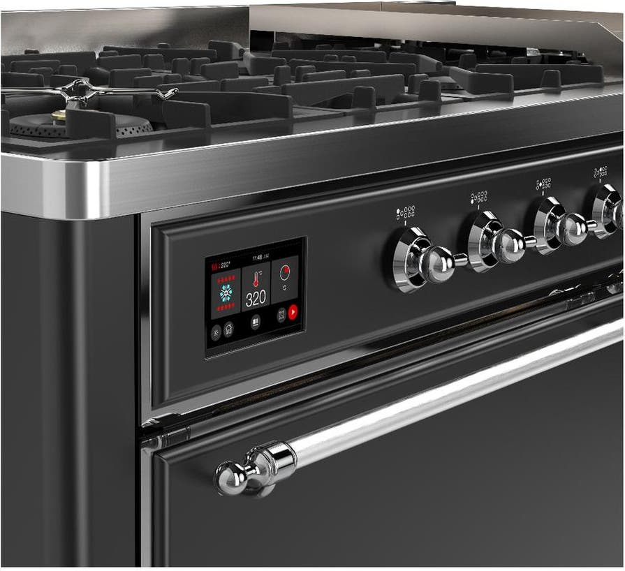 Ilve UM60FQNR3MGC Matte Graphite With Chrome Trim, Natural Gas