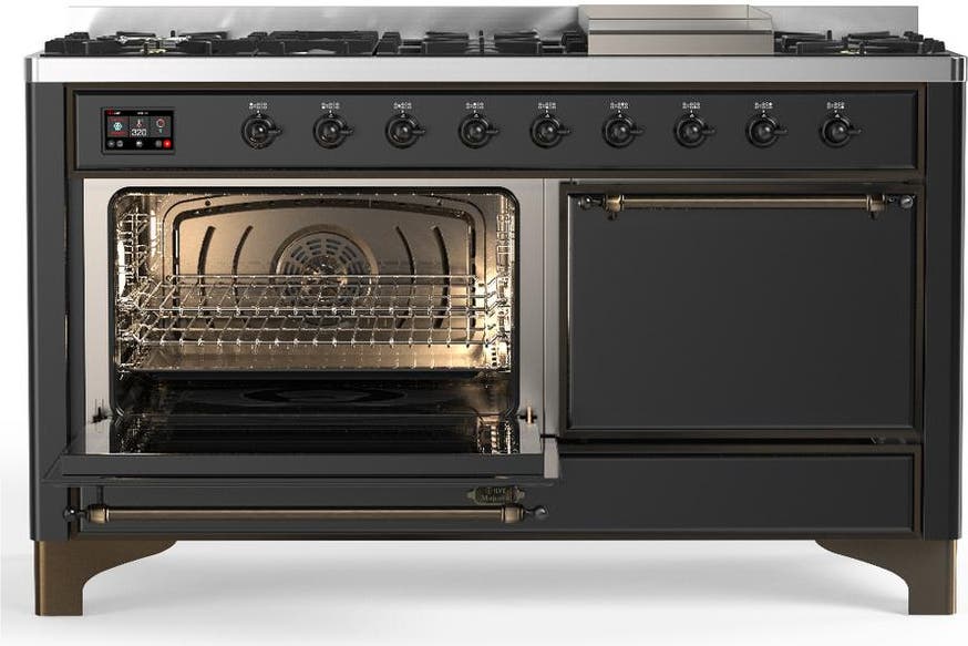 Ilve UM60FQNR3MGBLP Matte Graphite With Burnished Trim, Liquid Propane