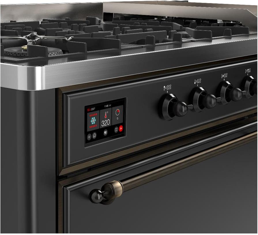 Ilve UM60FQNR3MGBLP Matte Graphite With Burnished Trim, Liquid Propane