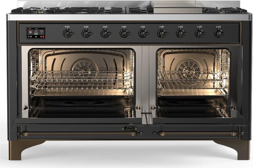 Ilve UM60FQNR3MGB Matte Graphite With Burnished Trim, Natural Gas