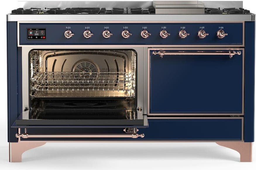 Ilve UM60FQNR3MBP Midnight Blue With Copper Trim, Natural Gas