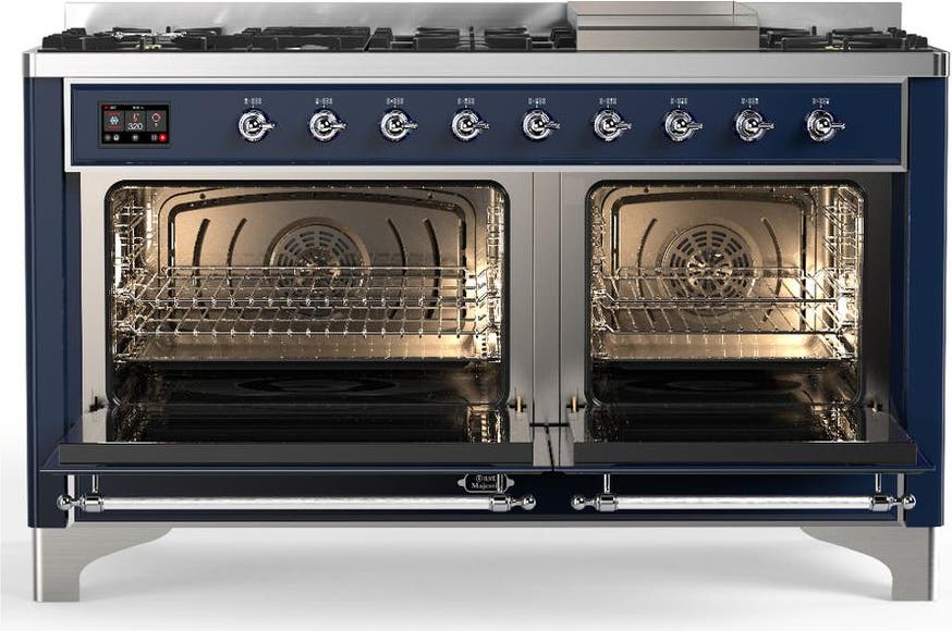 Ilve UM60FQNR3MBCLP Midnight Blue With Chrome Trim, Liquid Propane