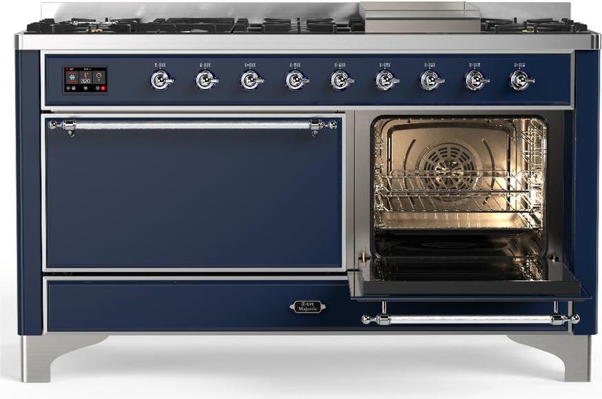Ilve UM60FQNR3MBC Midnight Blue With Chrome Trim, Natural Gas