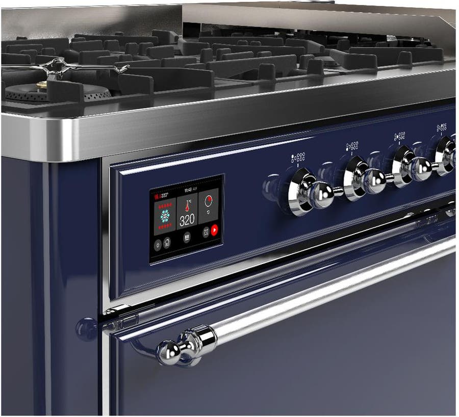 Ilve UM60FQNR3MBC Midnight Blue With Chrome Trim, Natural Gas