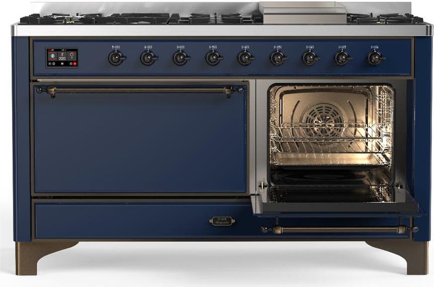 Ilve UM60FQNR3MBBLP Midnight Blue With Burnished Trim, Liquid Propane
