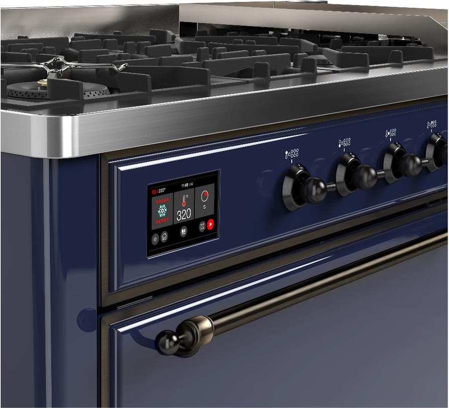 Ilve UM60FQNR3MBBLP Midnight Blue With Burnished Trim, Liquid Propane