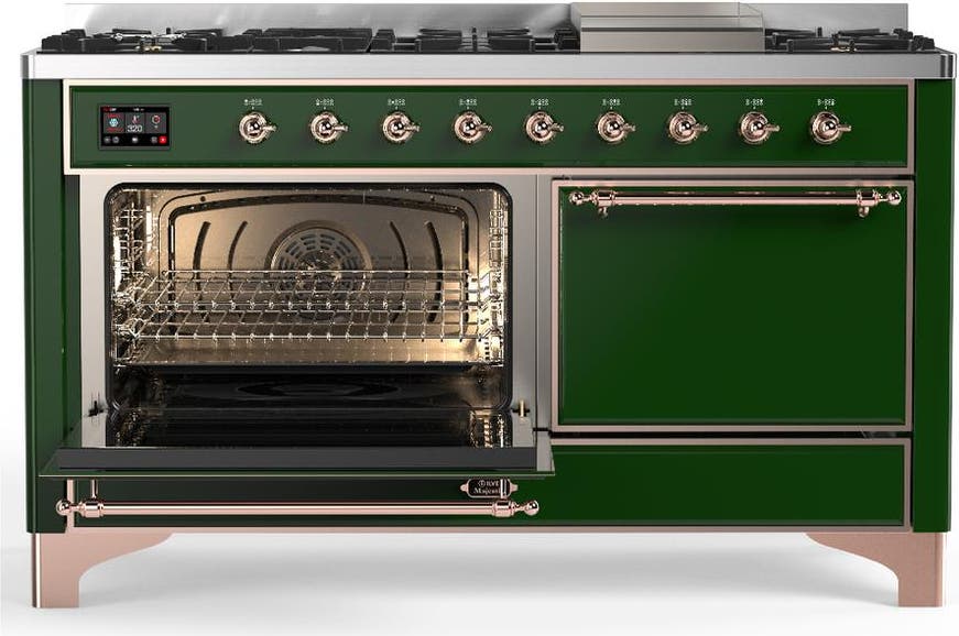 Ilve UM60FQNR3EGPLP Emerald Green With Copper Trim, Liquid Propane