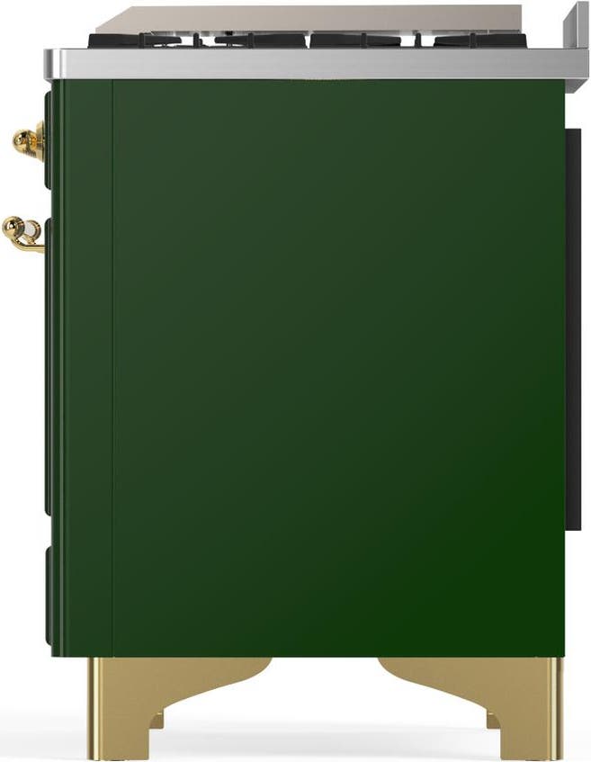 Ilve UM60FQNR3EGG Emerald Green With Brass Trim, Natural Gas