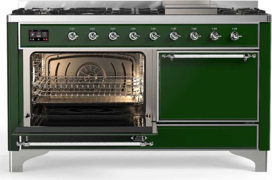 Ilve UM60FQNR3EGCLP Emerald Green With Chrome Trim, Liquid Propane