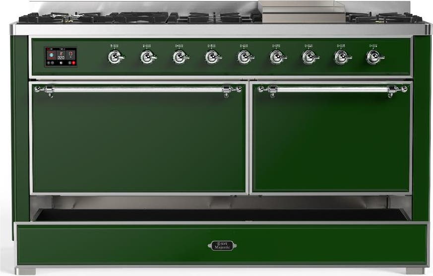 Ilve UM60FQNR3EGCLP Emerald Green With Chrome Trim, Liquid Propane