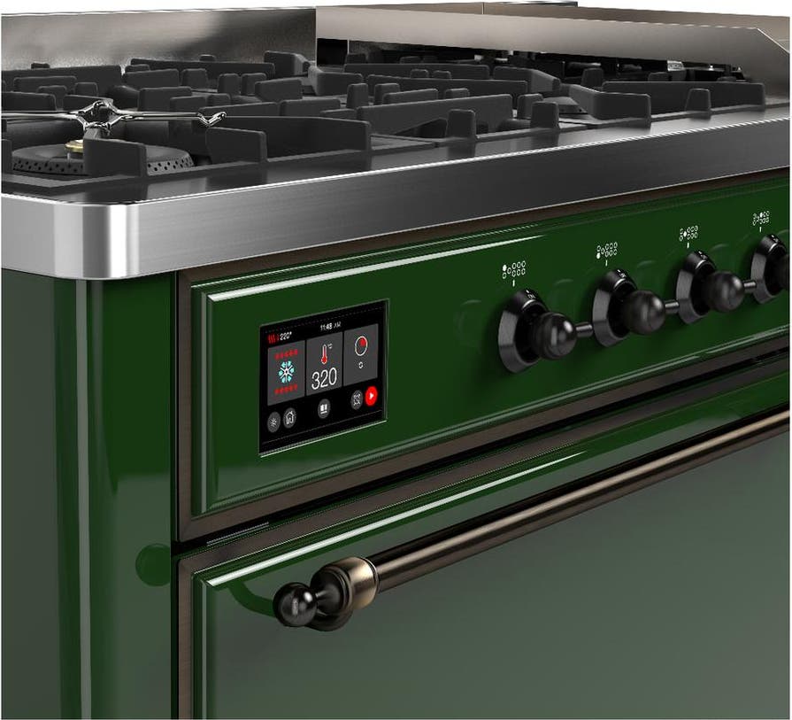 Ilve UM60FQNR3EGBLP Emerald Green With Burnished Trim, Liquid Propane