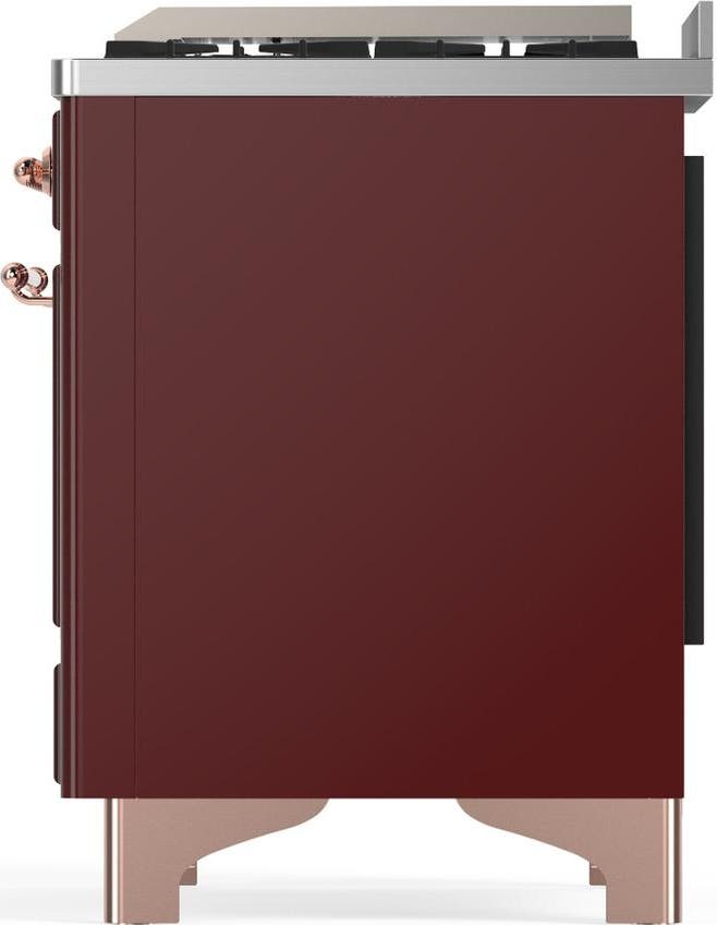 Ilve UM60FQNR3BUP Burgundy With Copper Trim, Natural Gas