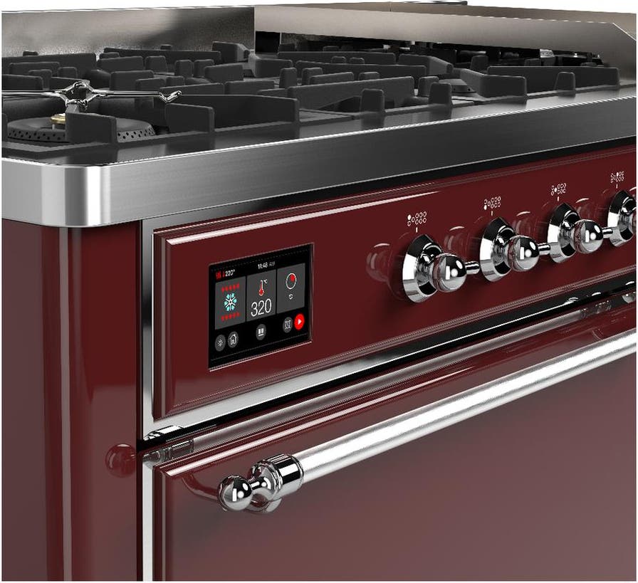 Ilve UM60FQNR3BUC Burgundy With Chrome Trim, Natural Gas