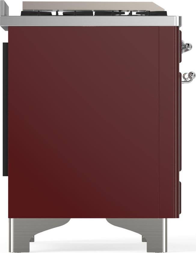 Ilve UM60FQNR3BUC Burgundy With Chrome Trim, Natural Gas