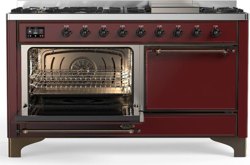 Ilve UM60FQNR3BUBLP Burgundy With Burnished Trim, Liquid Propane