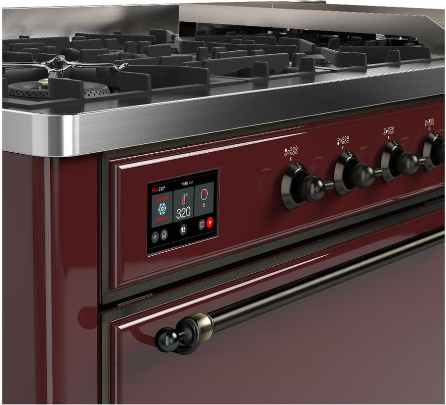 Ilve UM60FQNR3BUBLP Burgundy With Burnished Trim, Liquid Propane