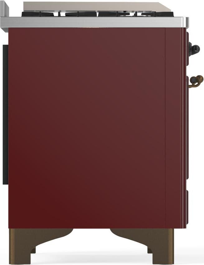 Ilve UM60FQNR3BUB Burgundy With Burnished Trim, Natural Gas