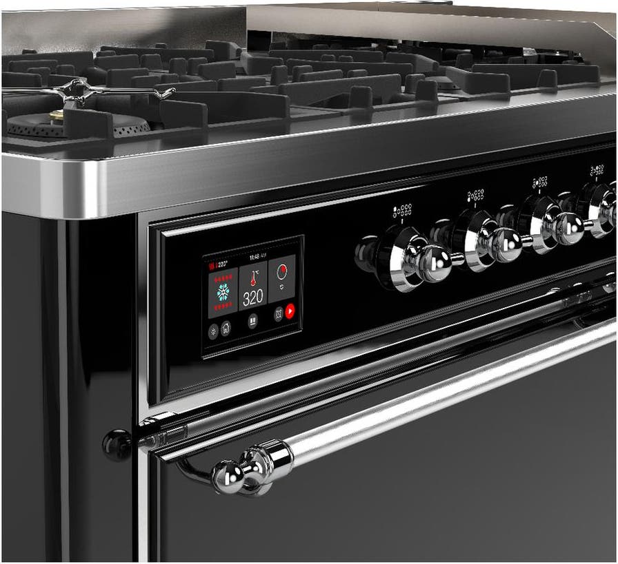 Ilve UM60FQNR3BKCLP Glossy Black With Chrome Trim, Liquid Propane