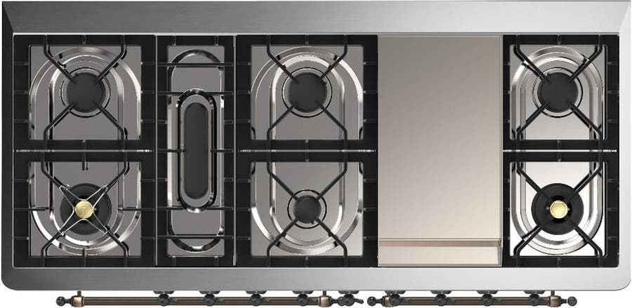 Ilve UM60FQNR3BKB Glossy Black With Burnished Trim, Natural Gas