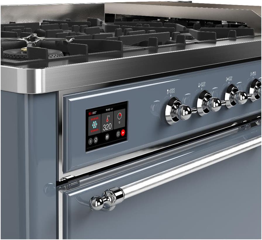 Ilve UM60FQNR3BGCLP Blue Grey With Chrome Trim, Liquid Propane