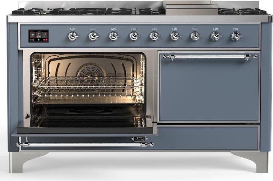 Ilve UM60FQNR3BGC Blue Grey With Chrome Trim, Natural Gas