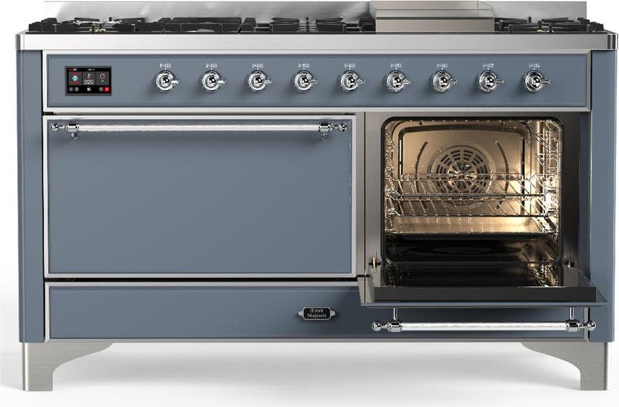 Ilve UM60FQNR3BGC Blue Grey With Chrome Trim, Natural Gas