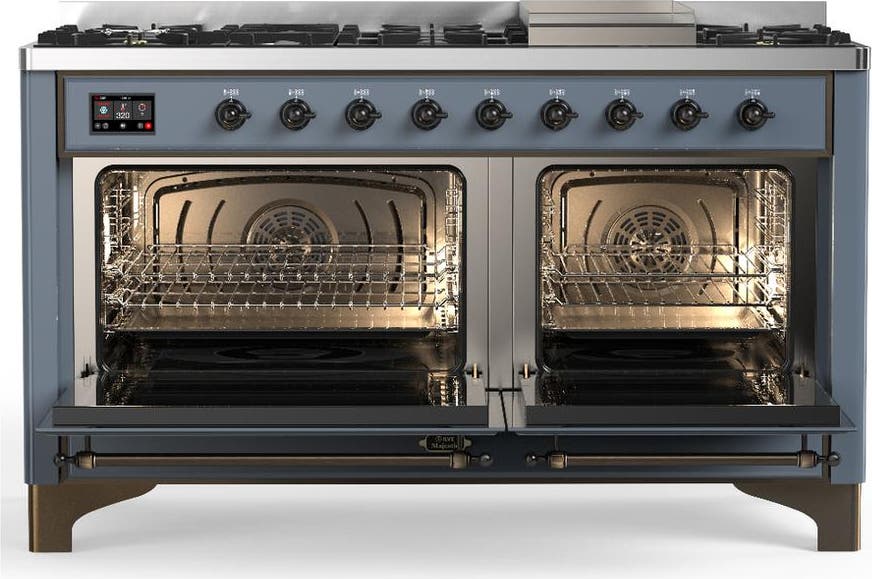 Ilve UM60FQNR3BGBLP Blue Grey With Burnished Trim, Liquid Propane