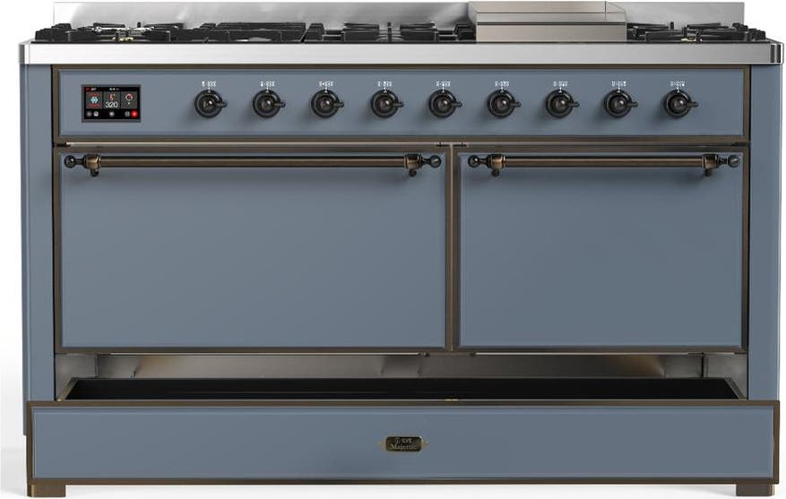 Ilve UM60FQNR3BGBLP Blue Grey With Burnished Trim, Liquid Propane