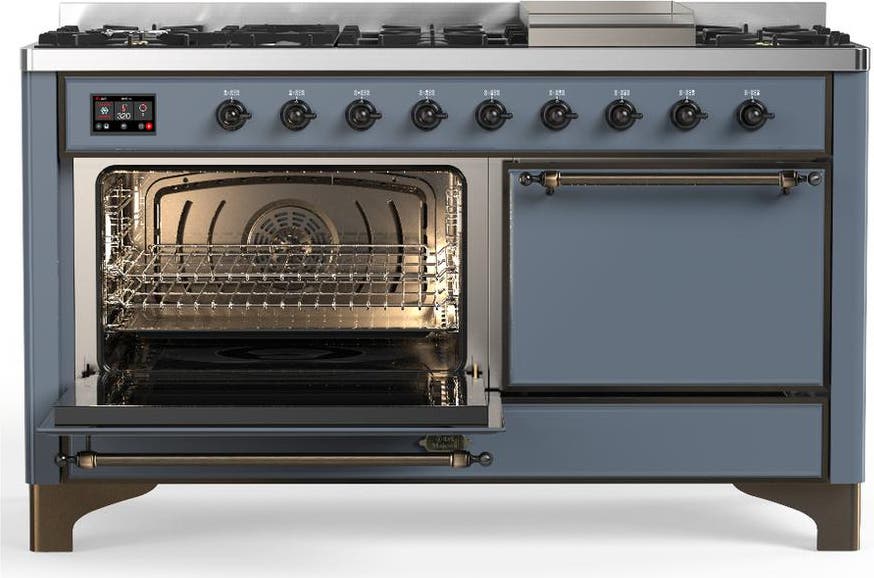 Ilve UM60FQNR3BGB Blue Grey With Burnished Trim, Natural Gas