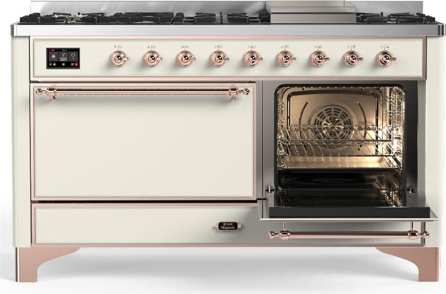 Ilve UM60FQNR3AWPLP Antique White With Copper Trim, Liquid Propane