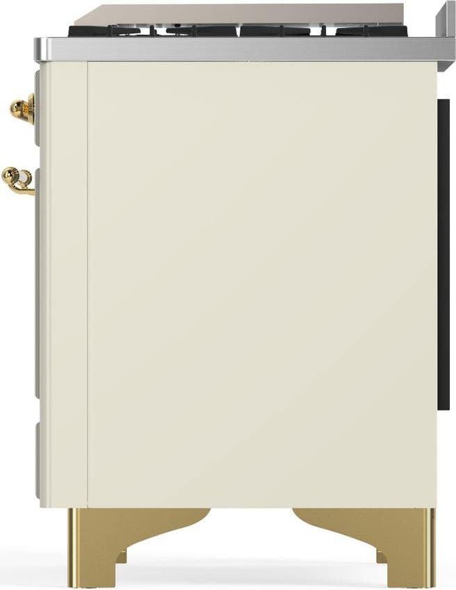 Ilve UM60FQNR3AWG Antique White With Brass Trim, Natural Gas