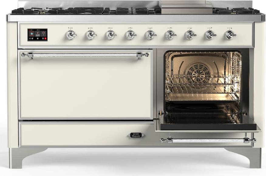 Ilve UM60FQNR3AWCLP Antique White With Chrome Trim, Liquid Propane
