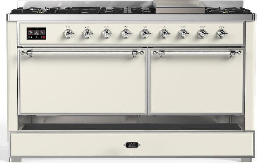 Ilve UM60FQNR3AWCLP Antique White With Chrome Trim, Liquid Propane