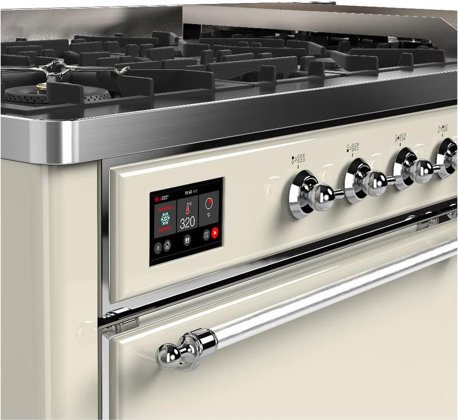 Ilve UM60FQNR3AWCLP Antique White With Chrome Trim, Liquid Propane
