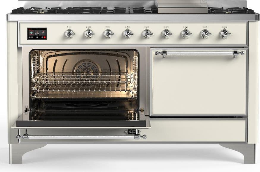 Ilve UM60FQNR3AWC Antique White With Chrome Trim, Natural Gas