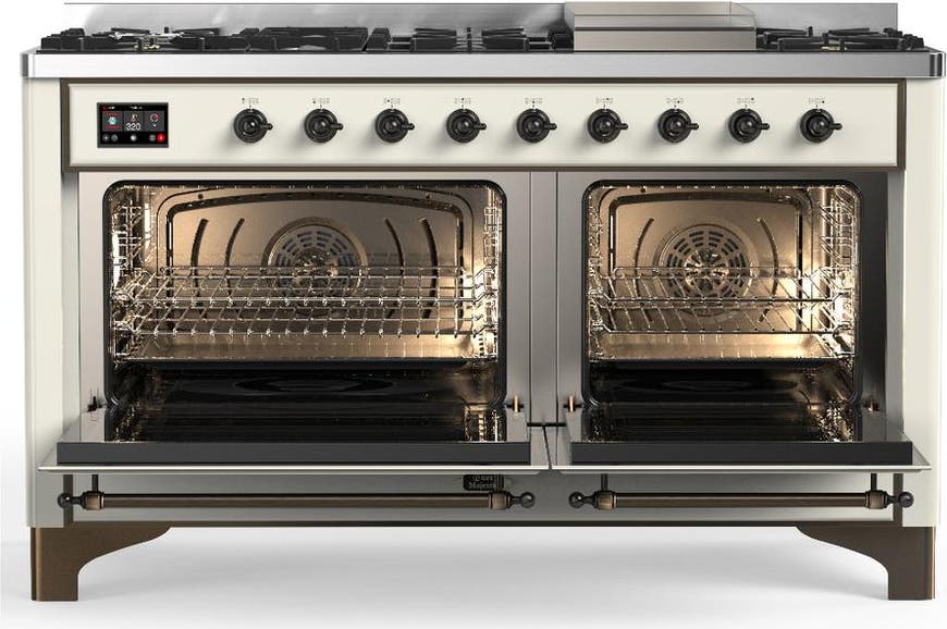 Ilve UM60FQNR3AWB Antique White With Burnished Trim, Natural Gas