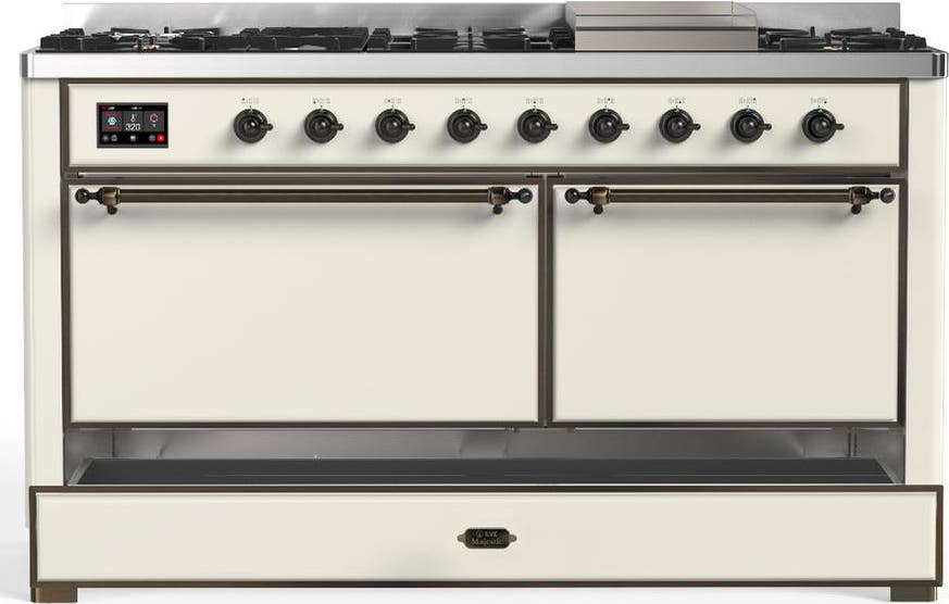Ilve UM60FQNR3AWB Antique White With Burnished Trim, Natural Gas