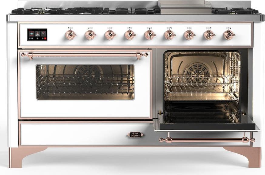 Ilve UM60FNR3WHPLP White With Copper Trim, Liquid Propane