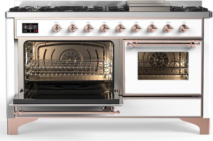 Ilve UM60FNR3WHP White With Copper Trim, Natural Gas
