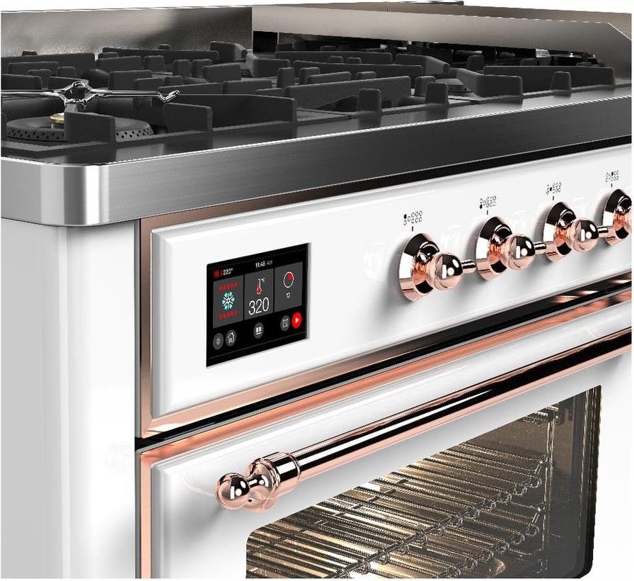 Ilve UM60FNR3WHP White With Copper Trim, Natural Gas