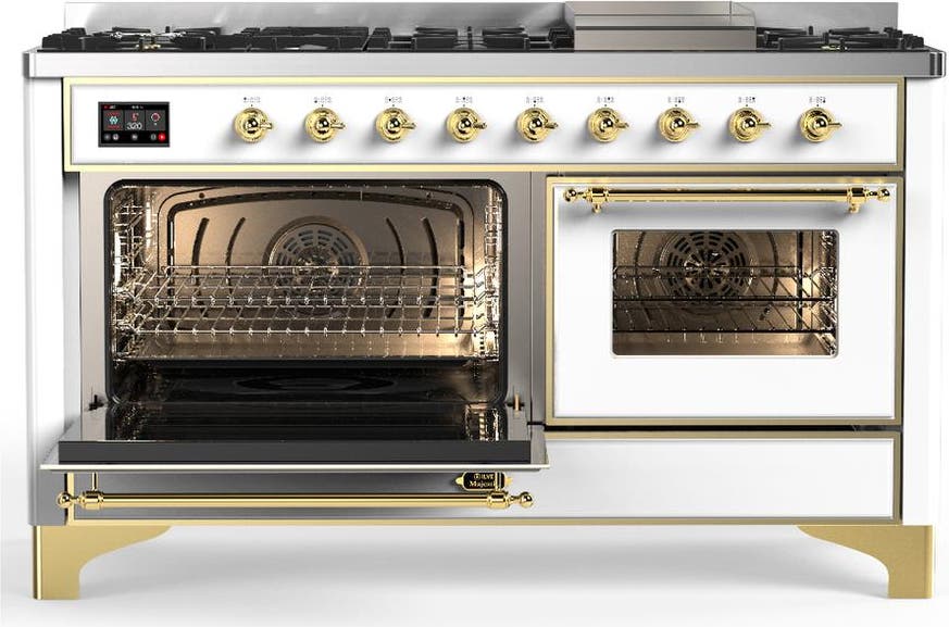 Ilve UM60FNR3WHG White With Brass Trim, Natural Gas