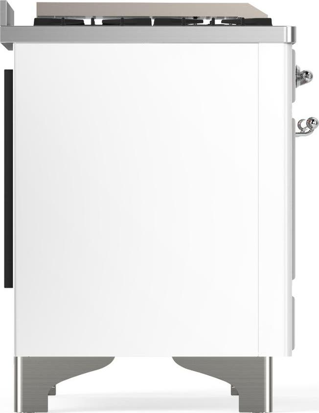 Ilve UM60FNR3WHCLP White With Chrome Trim, Liquid Propane