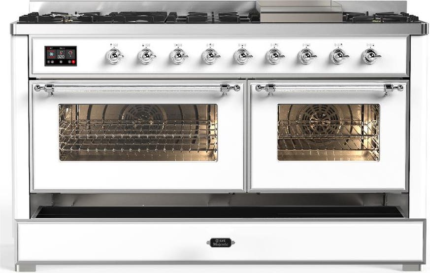 Ilve UM60FNR3WHC White With Chrome Trim, Natural Gas