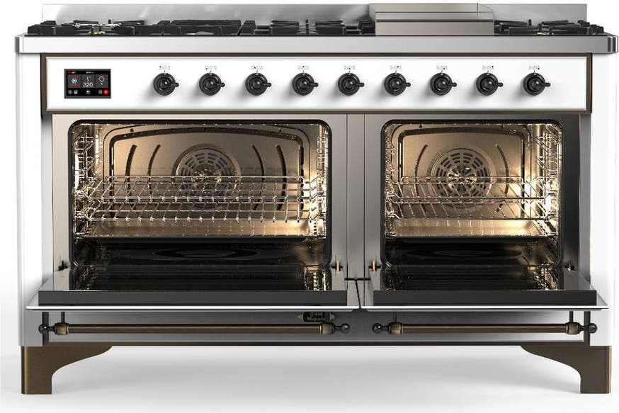 Ilve UM60FNR3WHB White With Burnished Trim, Natural Gas